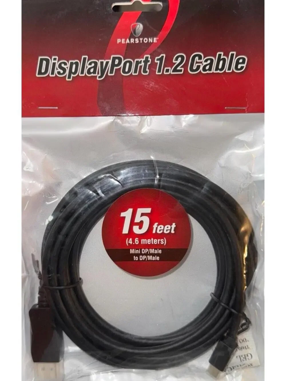 Pearstone Mini DisplayPort 1.2 to DisplayPort 15 Feet Brand New